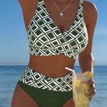 Bikini "Liesl" – Cut-out met Ruitmotief