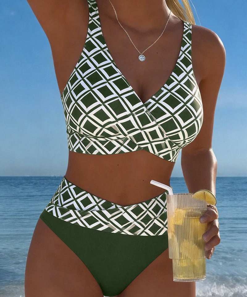 Bikini "Liesl" – Découpes & motif losanges