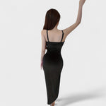 Robe en velours "Mia" – Fendue