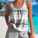Tankini "Heidi" – U-Hals & Strepen