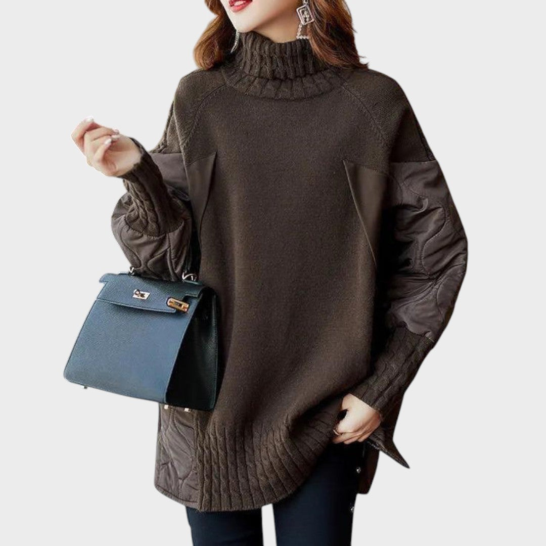 Trui "Sarah" – Oversized met Hoge Kraag