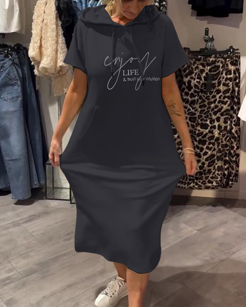 Robe sweat à capuche "Inge" – Casual
