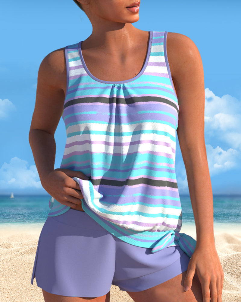 Tankini "Heidi" – U-Hals & Strepen
