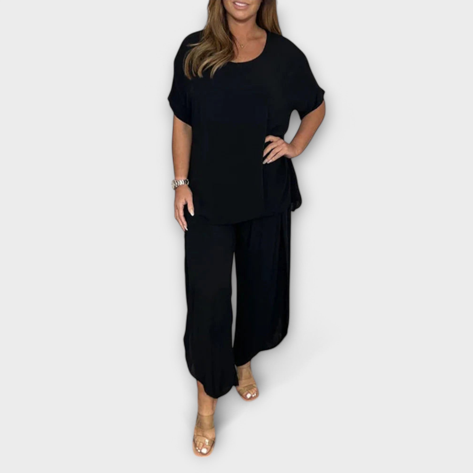 Ensemble deux pièces "Maria" – Blouse & pantalon long