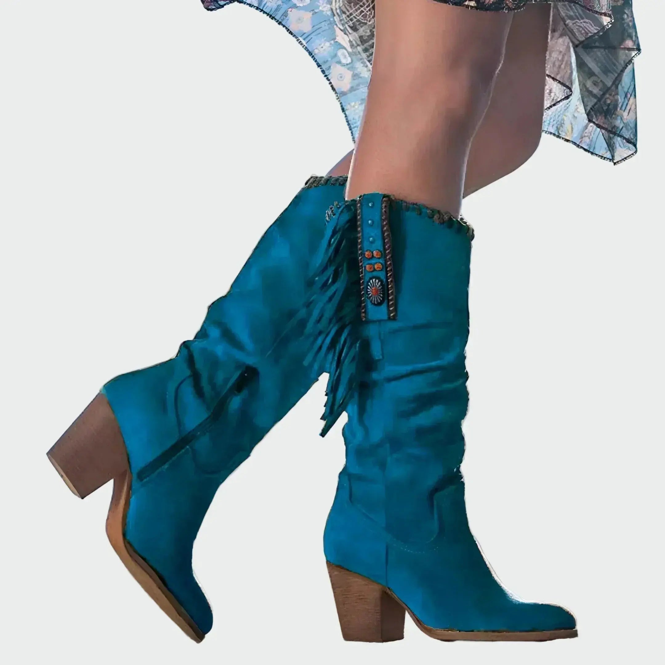 Cowboylaarzen – Boho Suède met Franjes