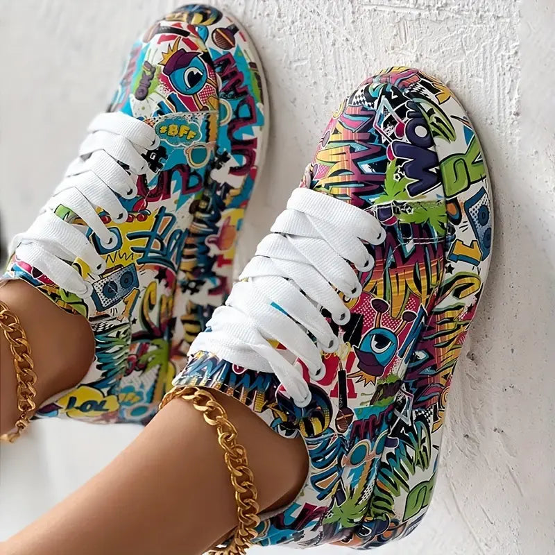 Baskets "Veronika" – Graffiti avec amorti