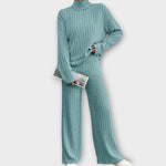 Ensemble deux pièces "Rute" – Pull côtelé & pantalon large