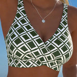 Bikini "Liesl" – Cut-out met Ruitmotief