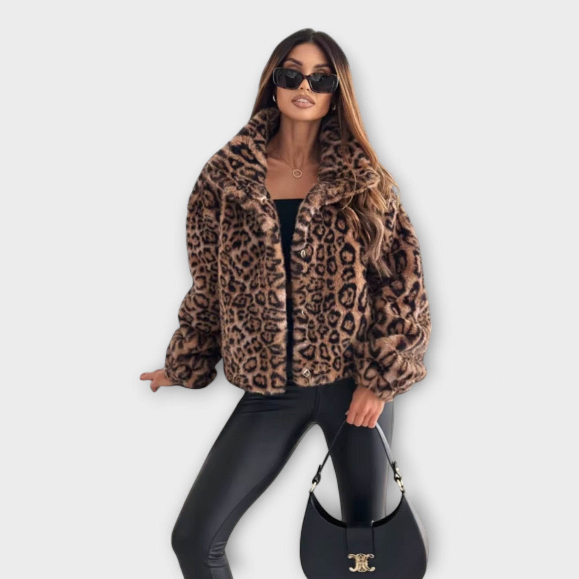 Jas "Juliane" – Luipaardprint Leder