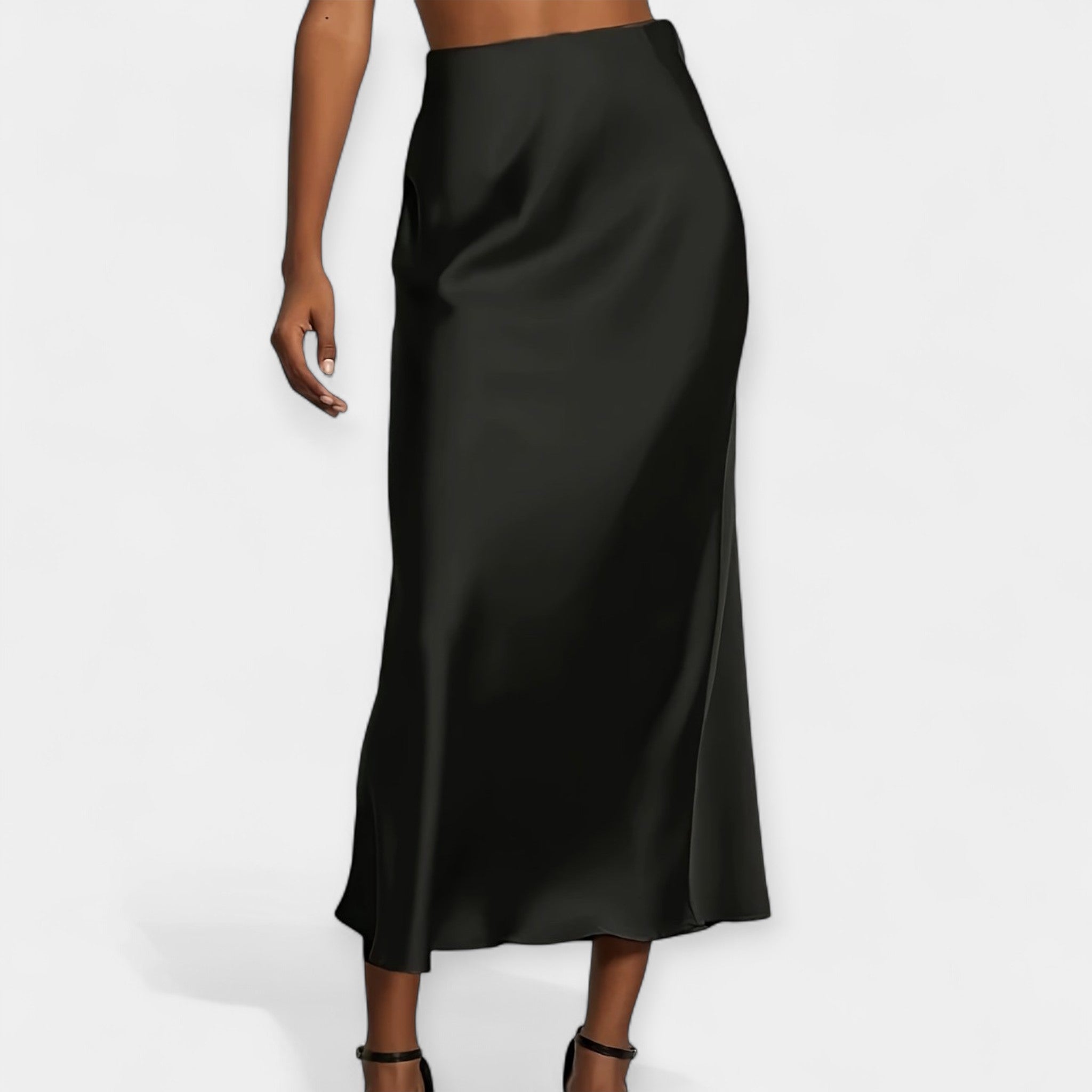 Minijupe taille haute – Effet satiné