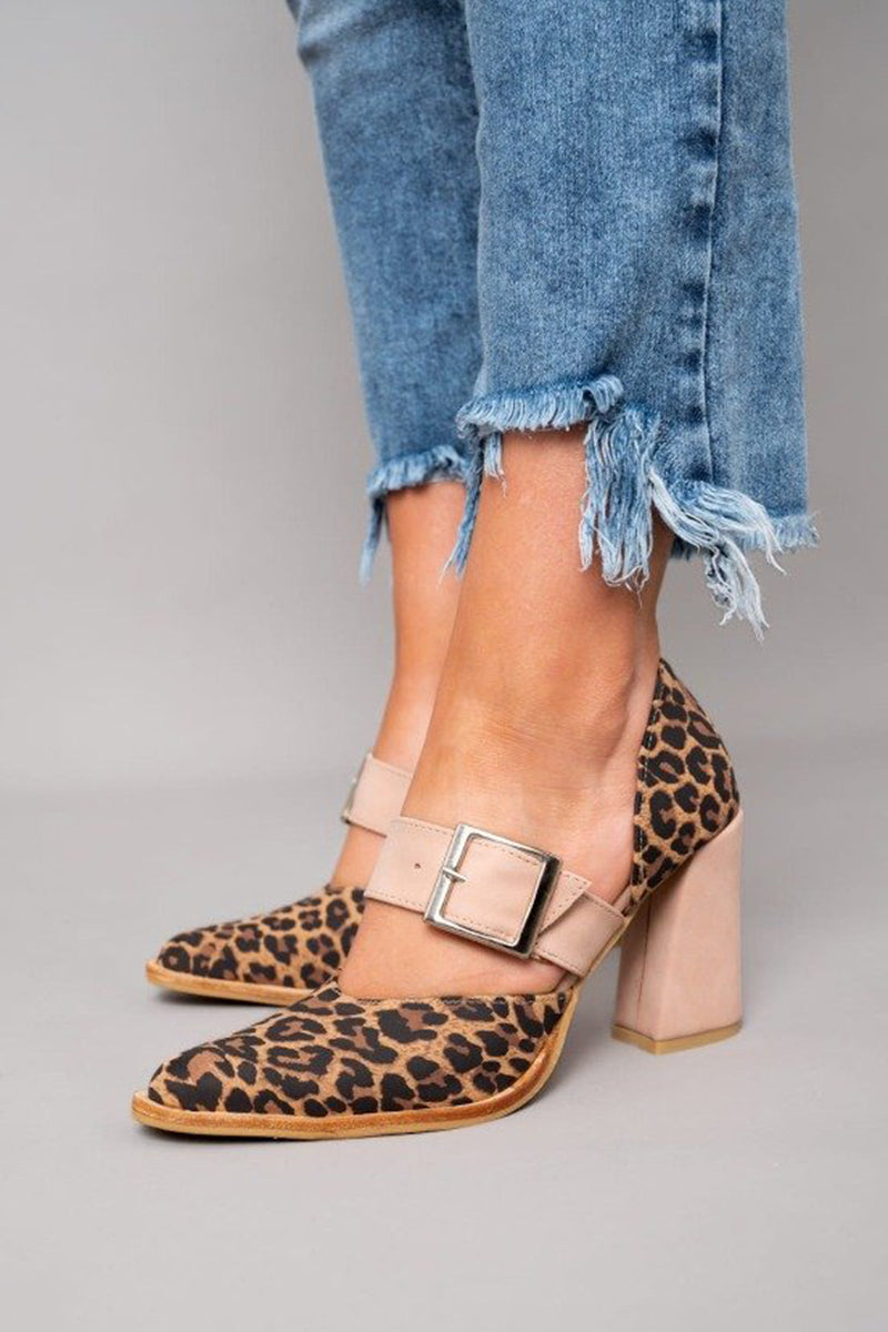 Suède Sandalen "Selveta" – Luipaardprint