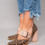 Suède Sandalen "Selveta" – Luipaardprint