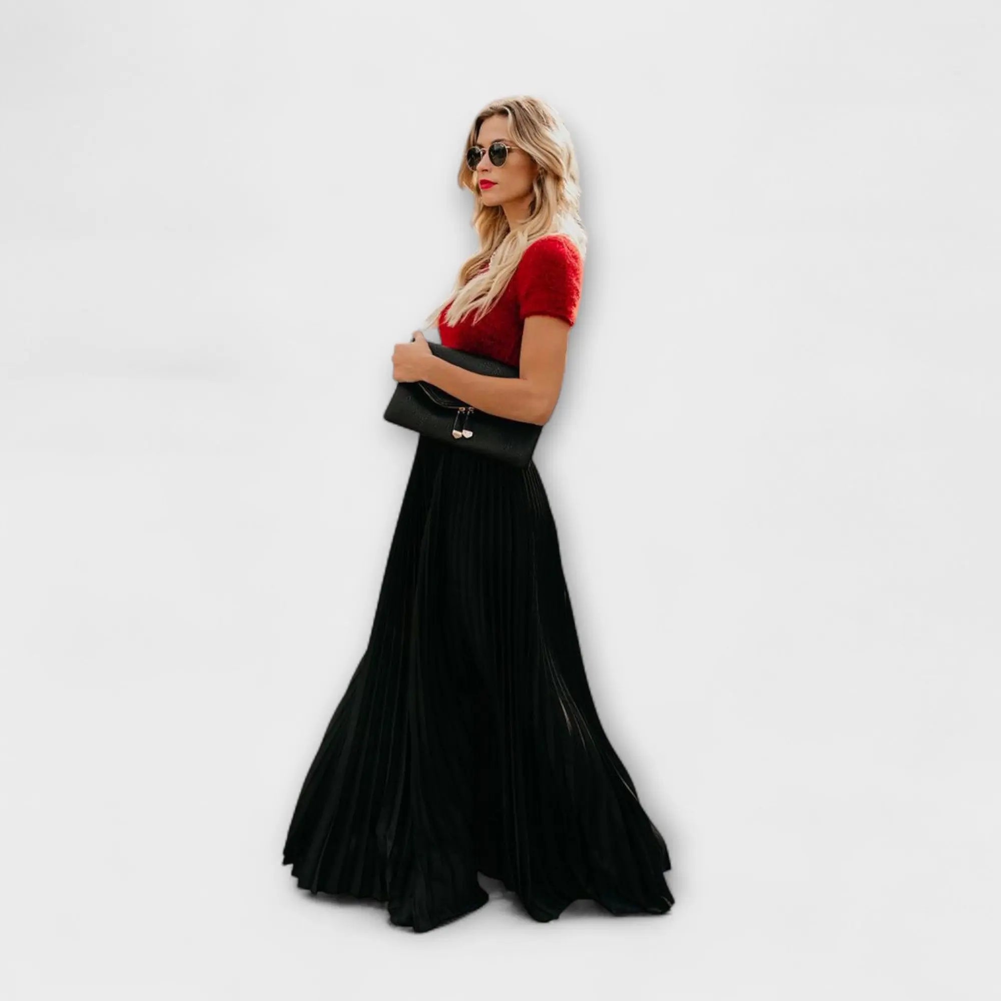 Pantalon long plissé "Anneliese" – Taille haute