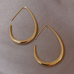 Boucles d'oreilles – Métal ovale