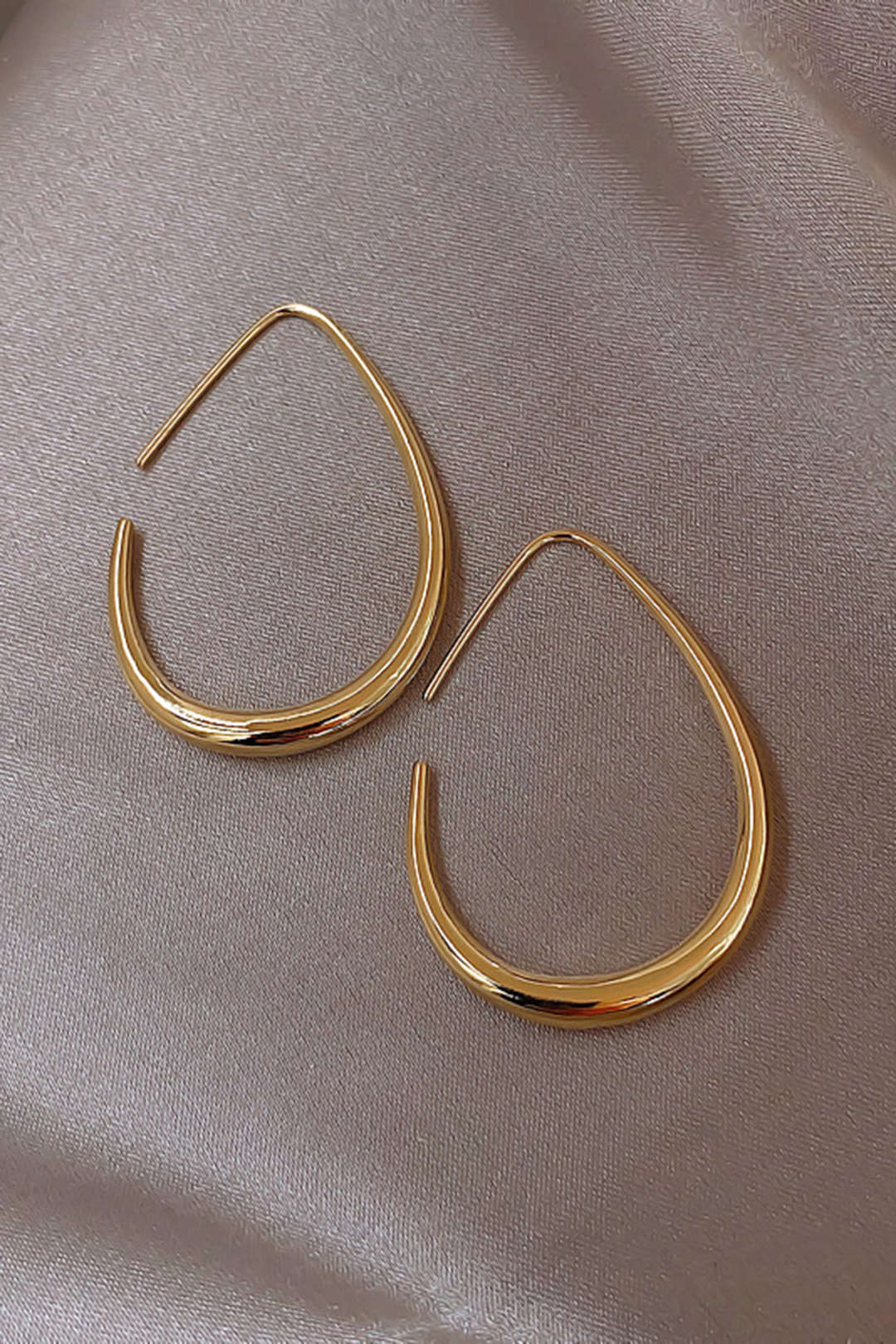 Boucles d'oreilles – Métal ovale
