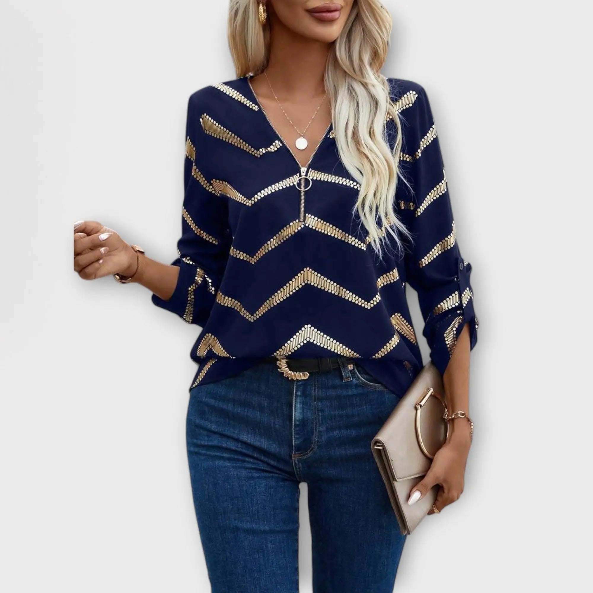 Blouse "Johanna" – Halve Rits