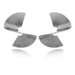 Boucles d'oreilles – Métal plissé