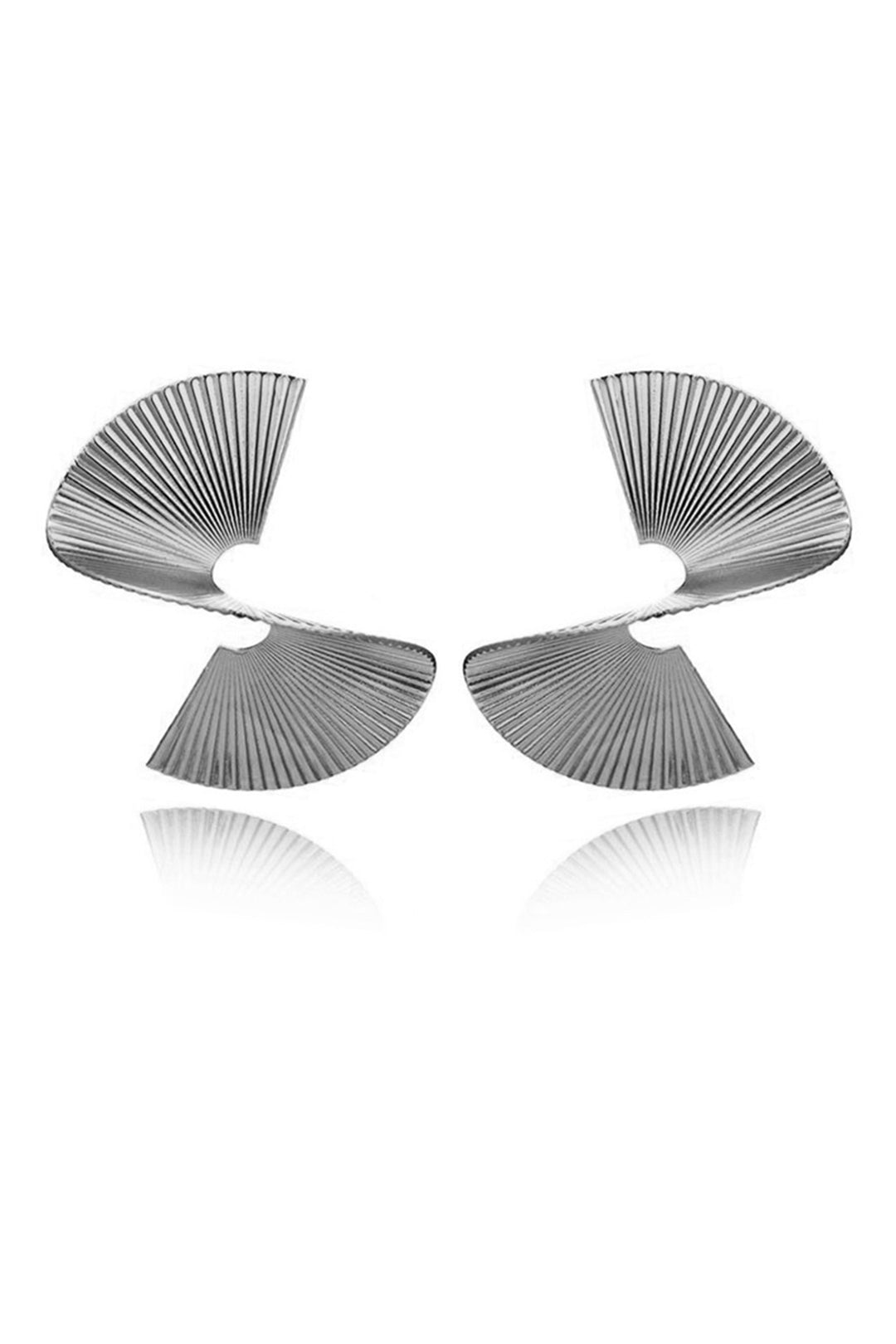 Boucles d'oreilles – Métal plissé
