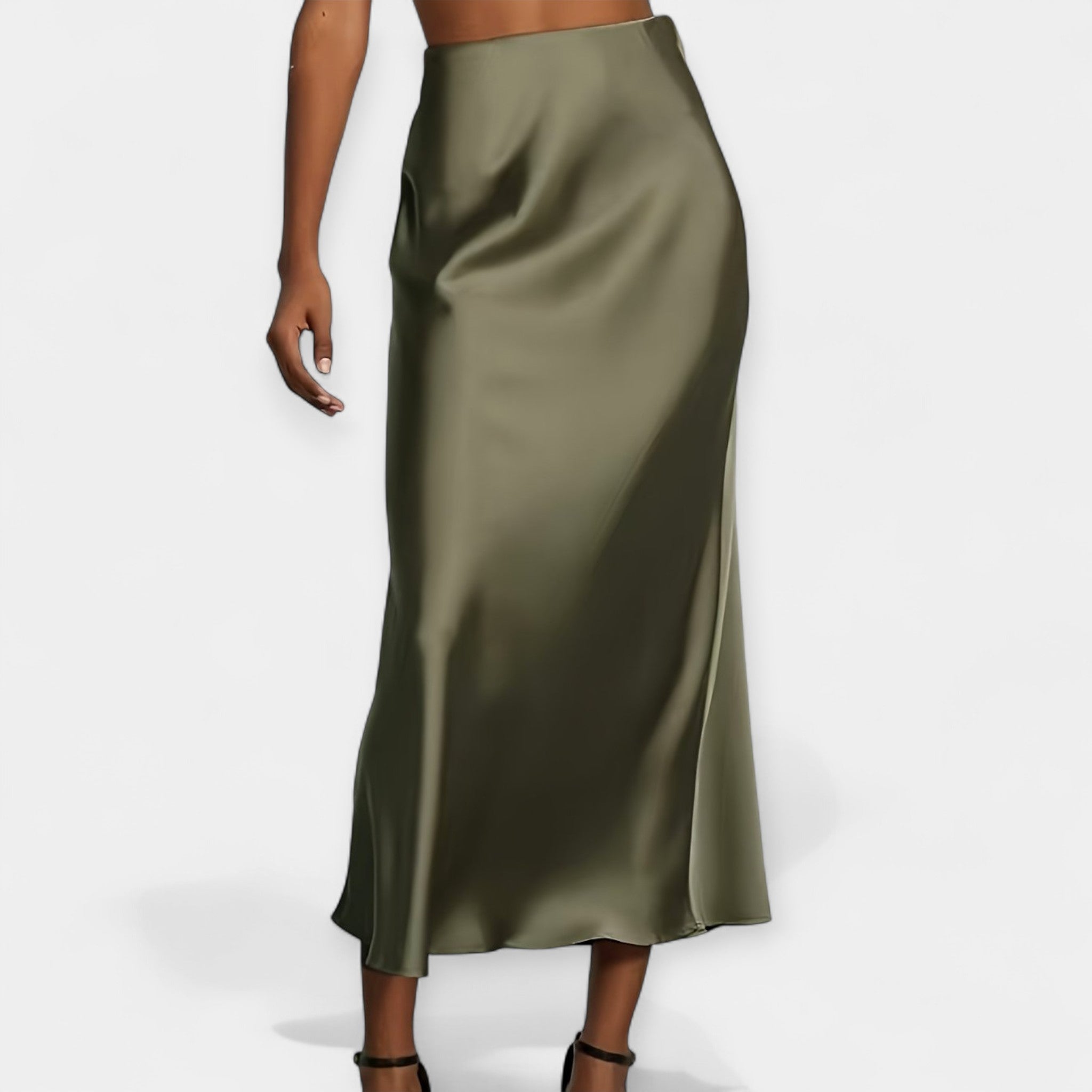 Minirok met Hoge Taille – Satijnlook