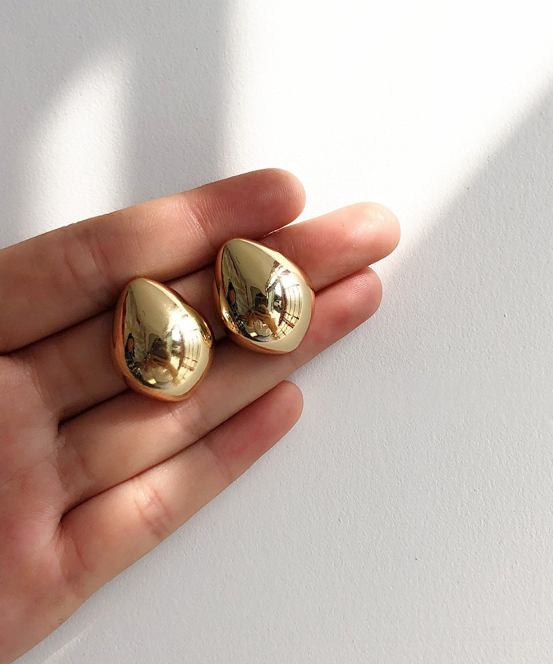 Boucles d'oreilles – Goutte métallisée