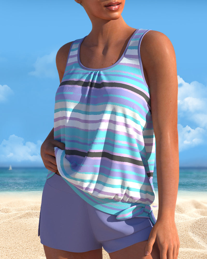 Tankini "Heidi" – U-Hals & Strepen