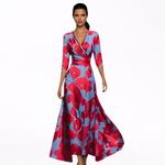 Robe Maxi Fleurie "Lotta" – Col en V Croisé