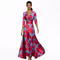 Robe Maxi Fleurie "Lotta" – Col en V Croisé