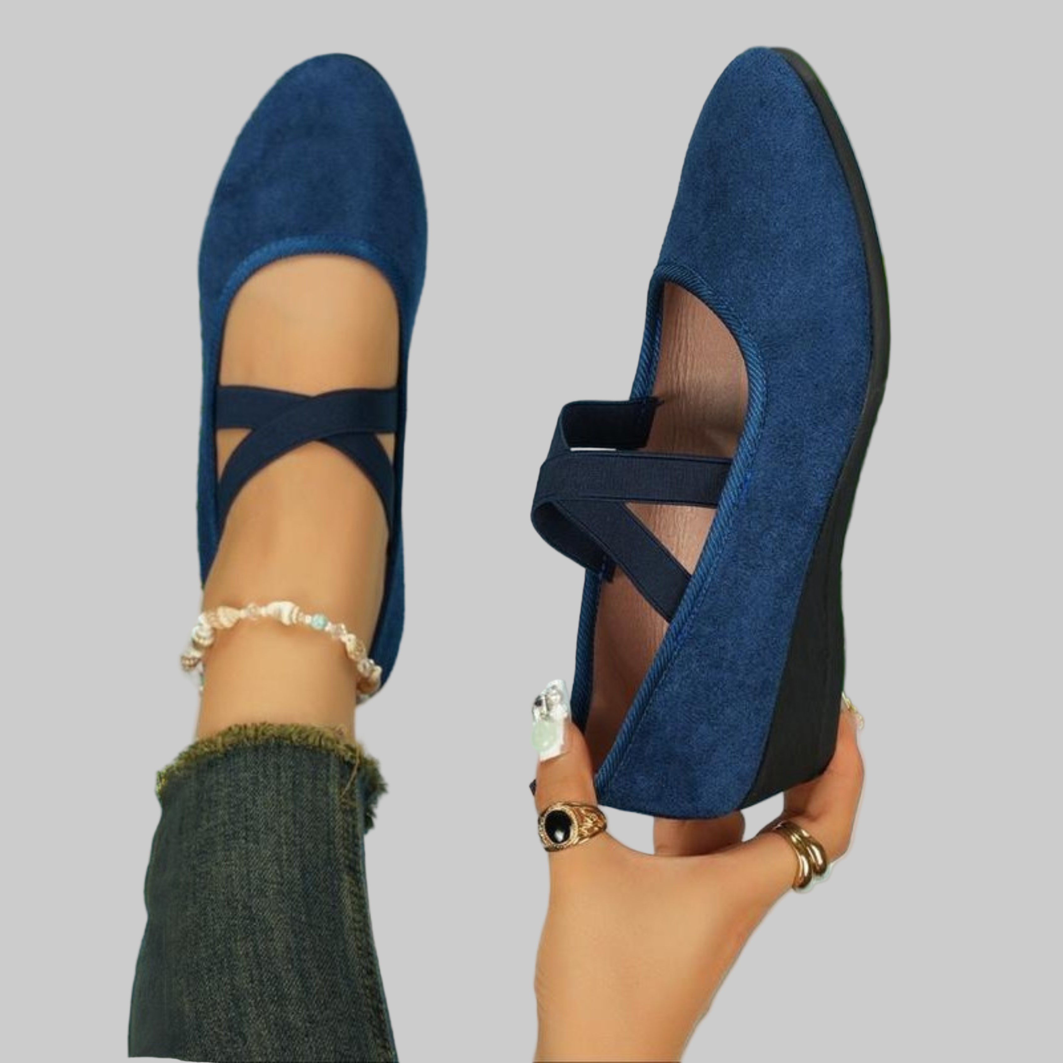 Sleehakschoenen "Lotta" – Gesloten Suède