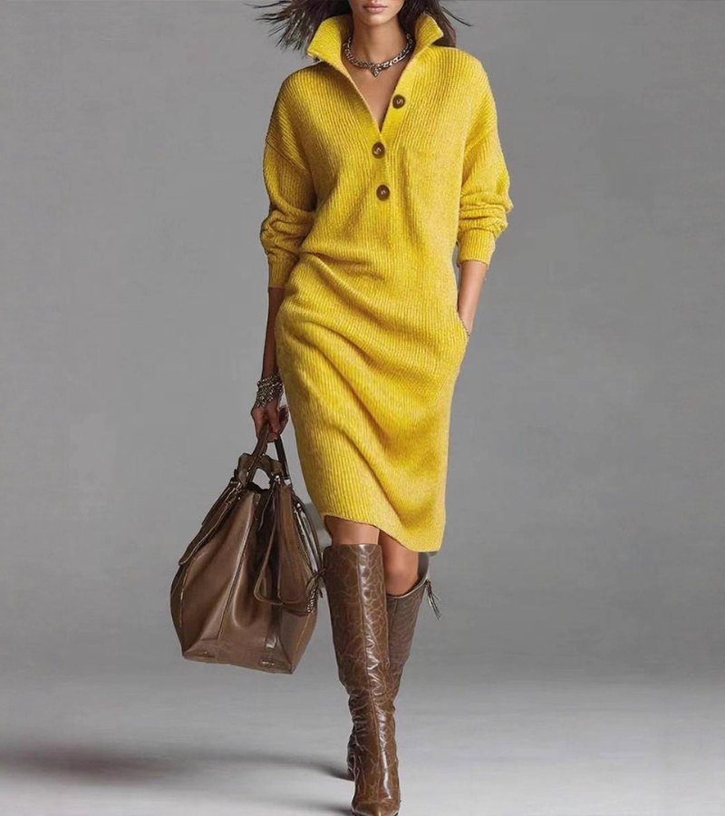Robe en Maille "Hanna" – Chaude & Élégante