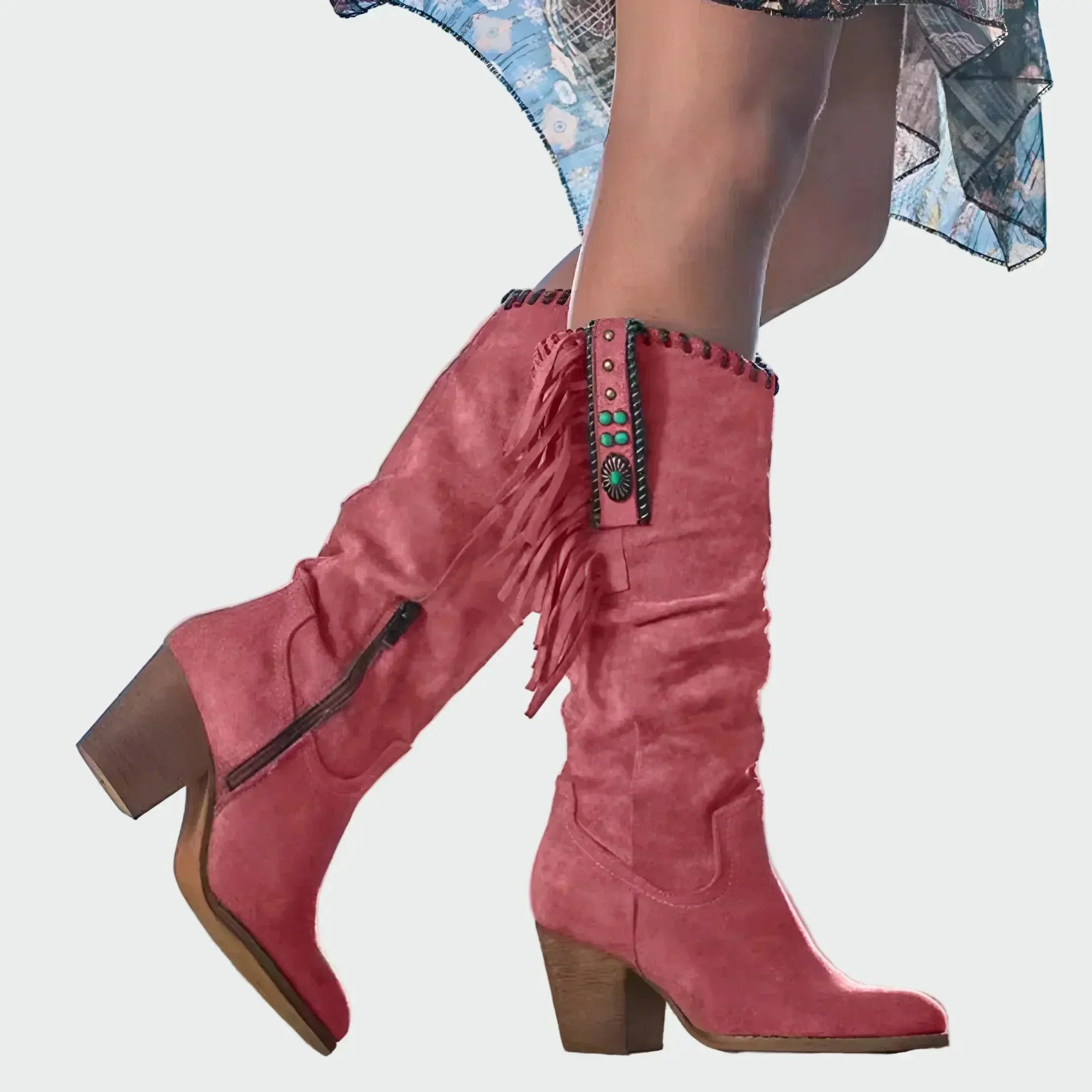 Cowboylaarzen – Boho Suède met Franjes