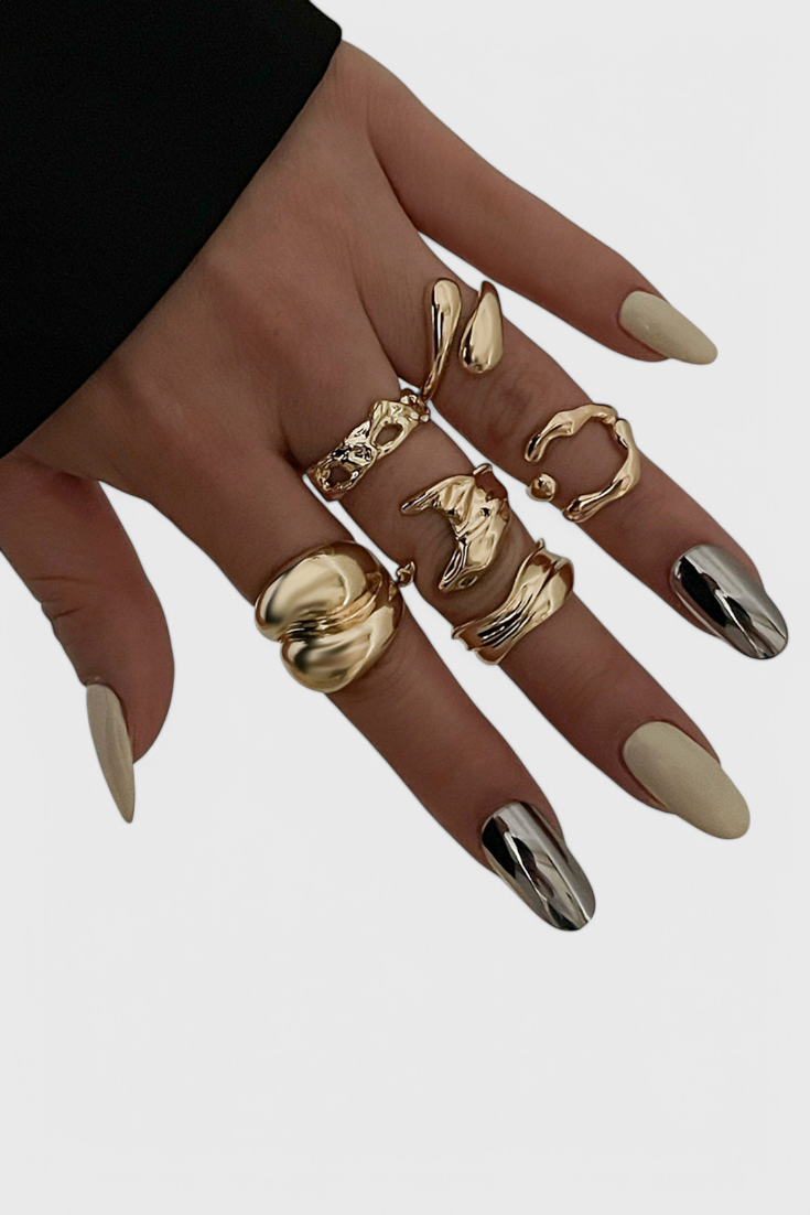 Bague – Design irrégulier superposé