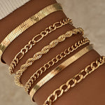 Armbandenset – 6 Cubaanse Schakelarmbanden