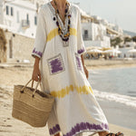 Robe Caftan "Sabine" – Lilas & Mimosa