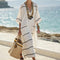 Robe Caftan "Carolin" – Noire rayée