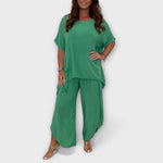 Ensemble deux pièces "Maria" – Blouse & pantalon long