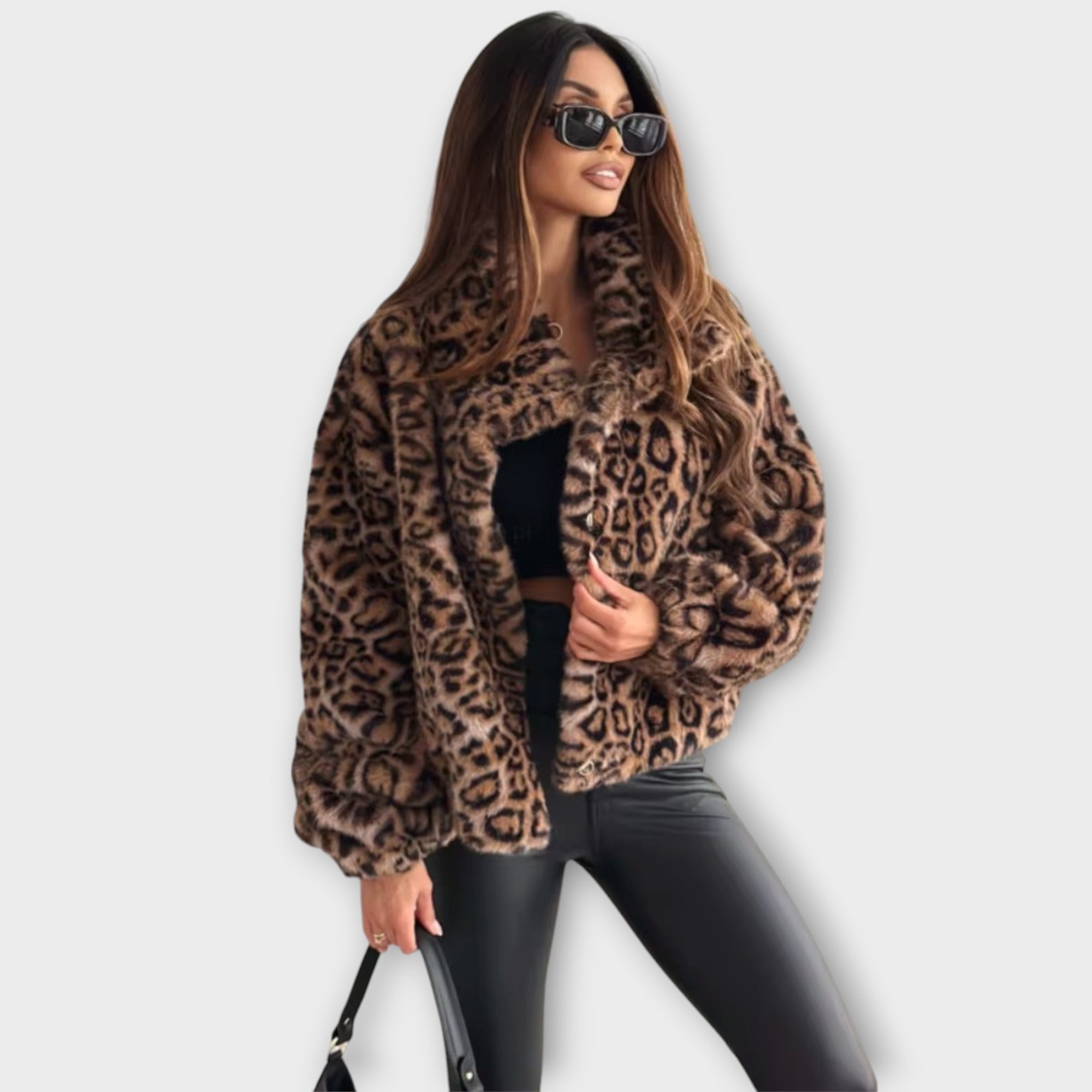 Jas "Juliane" – Luipaardprint Leder