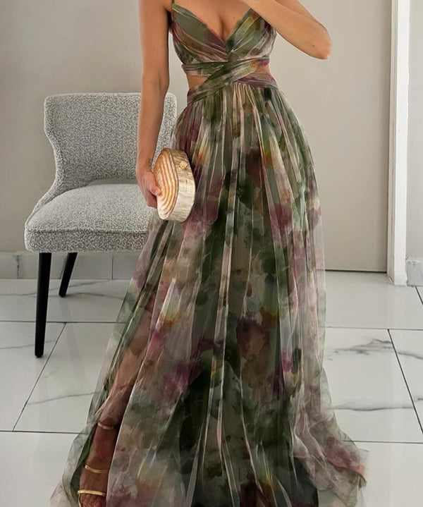 Robe Maxi "Katharina" – Mousseline à Fleurs