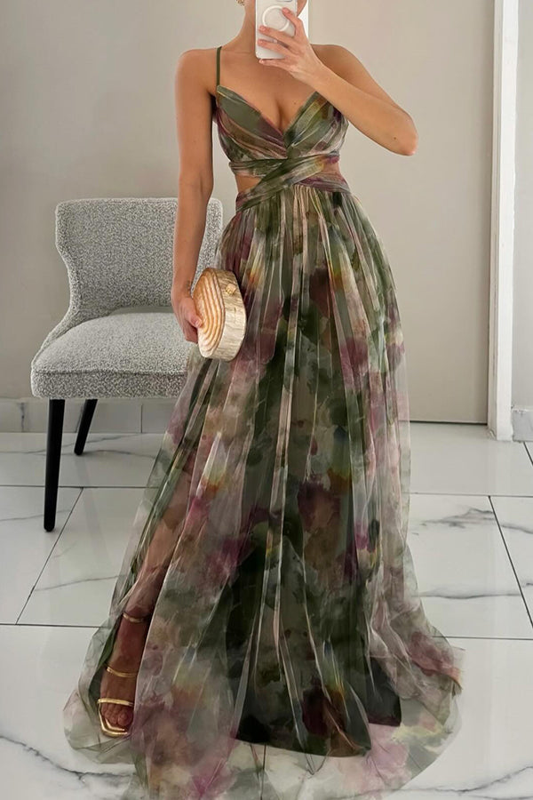 Maxikleed "Katharina" – Chiffon met Bloemenprint