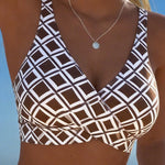 Bikini "Liesl" – Cut-out met Ruitmotief