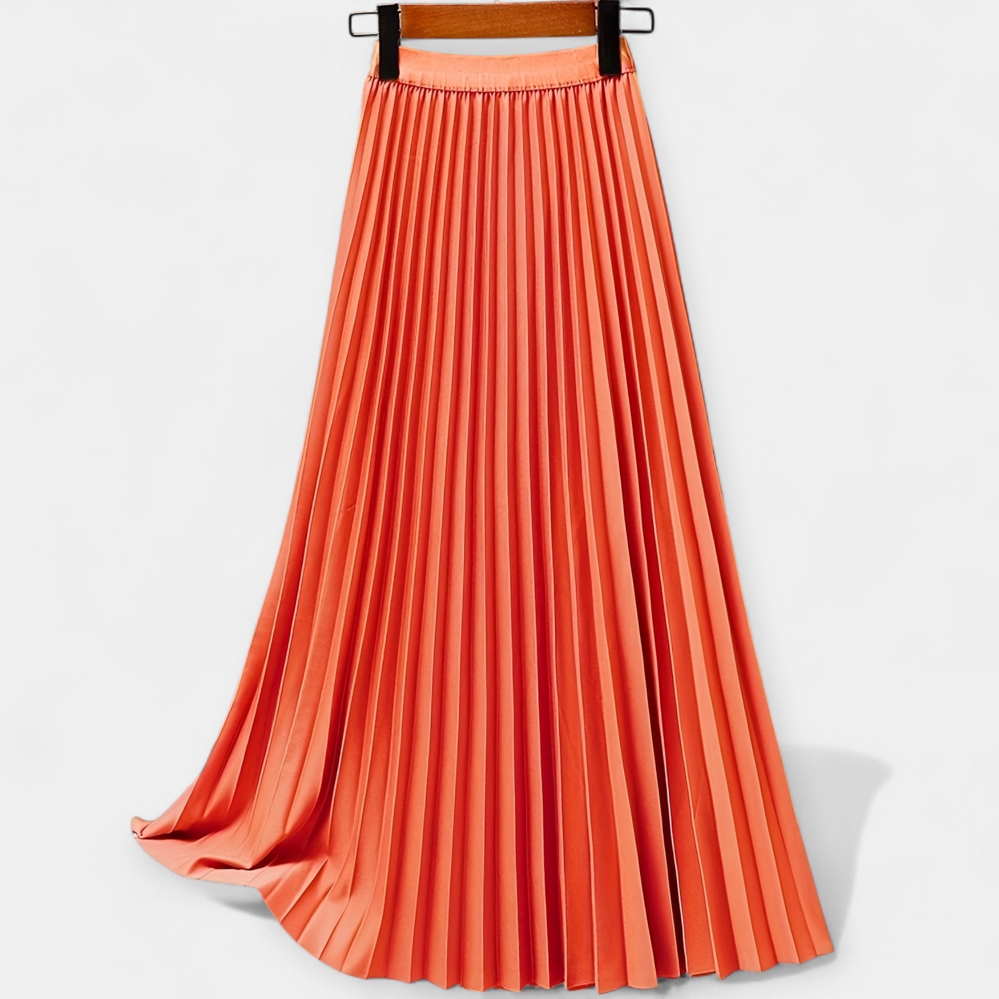 Jupe plissée satinée – Maxi