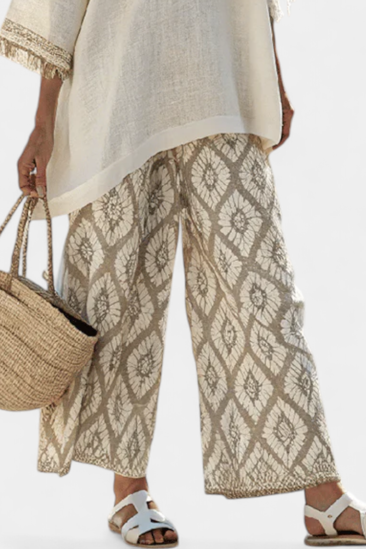 Boho Set "Renate" – Franjes & Grafische Broek