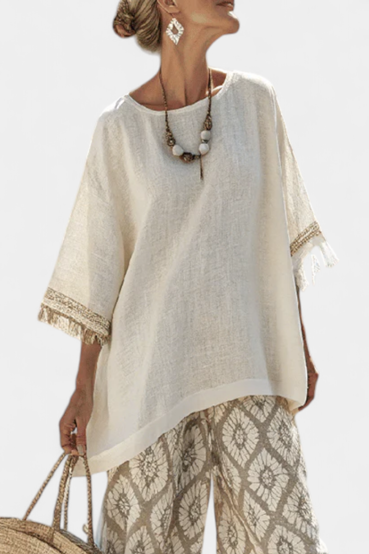 Boho Set "Renate" – Franjes & Grafische Broek