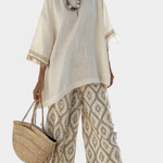 Boho Set "Renate" – Franjes & Grafische Broek