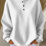 Pull "Kathrin" – Henley en maille gaufrée