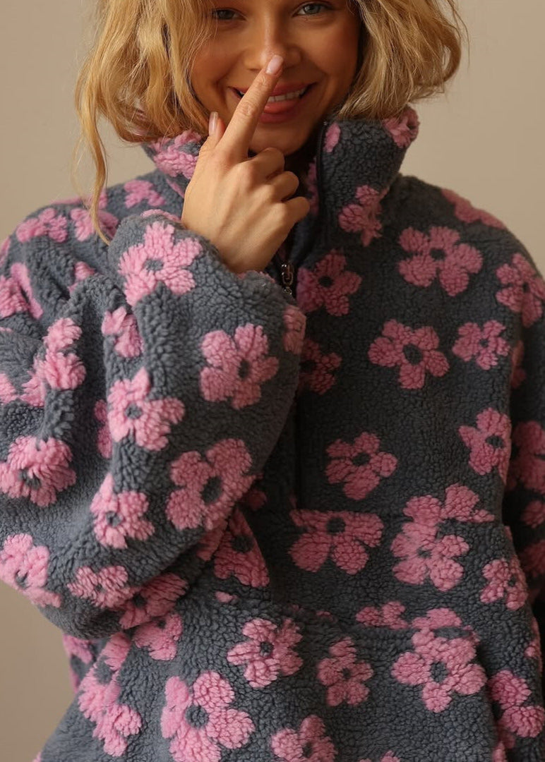 Pull Sherpa "Magdalena" – Fleurs Bohème