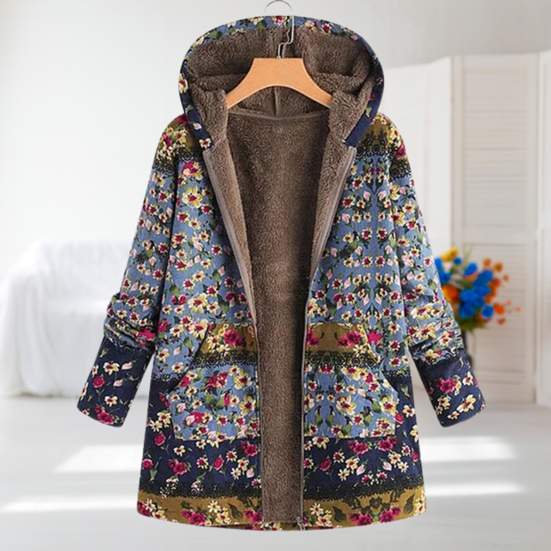 Manteau de mi-saison "Amélia" – Bleu-brun