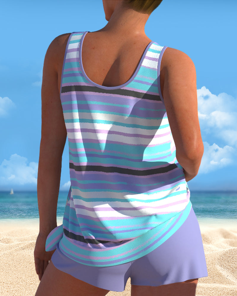 Tankini "Heidi" – U-Hals & Strepen