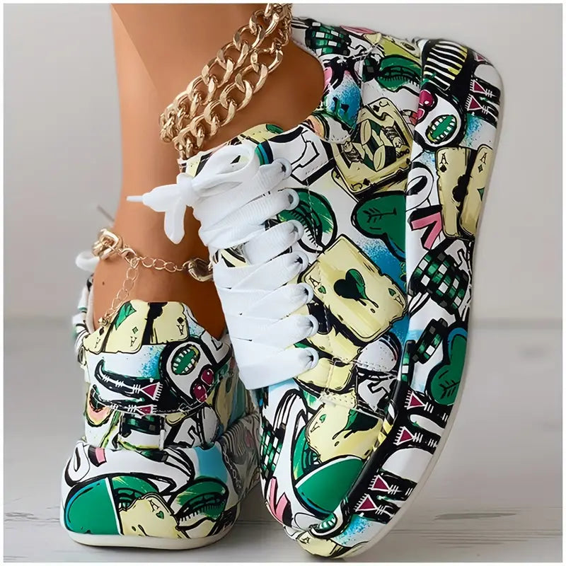 Baskets "Veronika" – Graffiti avec amorti