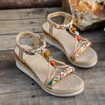 Comfortsandalen "Birgit" – Boho Gevlochten