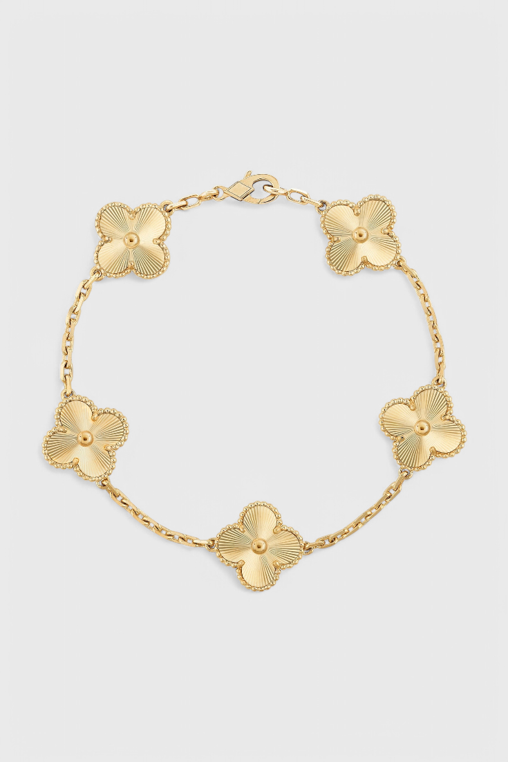Bracelet – Motif trèfle doré